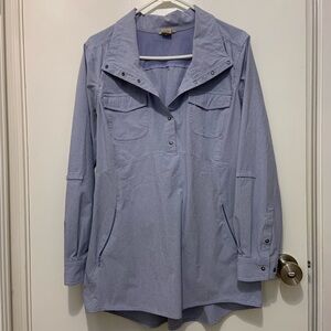 Duluth Trading Co. Sol Survivor Sun Protection Blue Tunic. Size Medium